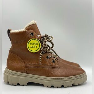Paul Green Tan Lace Up Boots